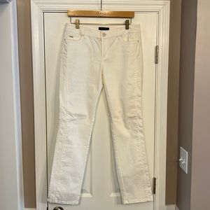 White House Black Market Slim ankle white pants.